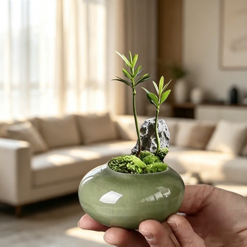 Mini Ice Crack Glazed Plant Po - Echeveria Succulent review and price