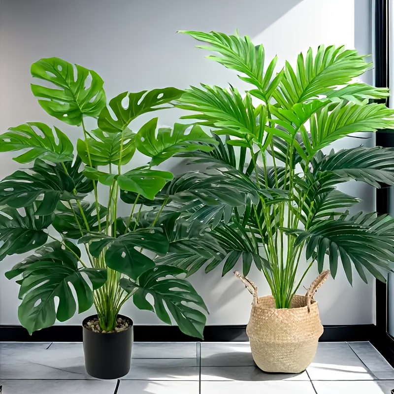 2pcs Green 24Leaves Artificial - Monstera Adansonii review and price