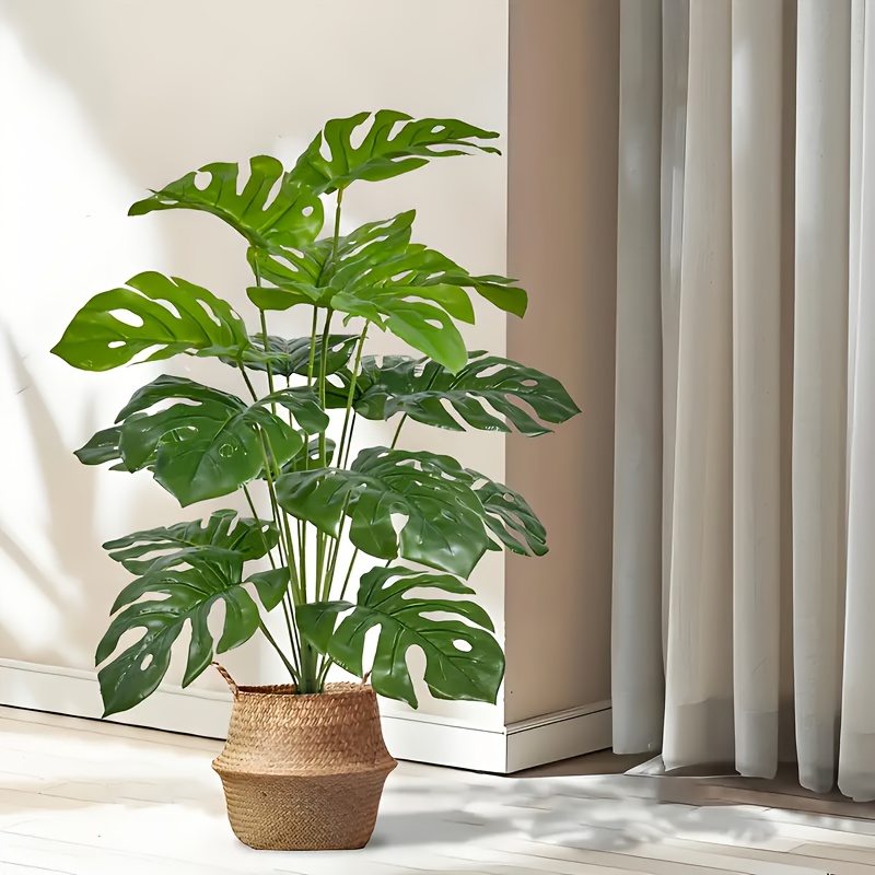 2pcs Green 24Leaves Artificial - Monstera Adansonii review and price