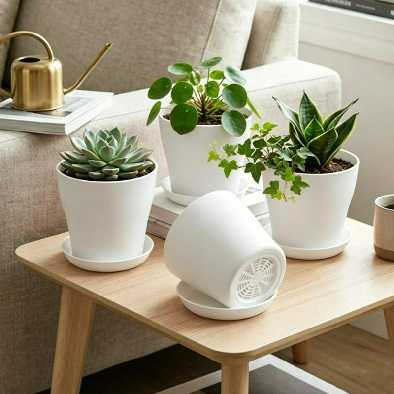 Plant Pot Set with Drainage Ho - Echeveria Succulent review and price
